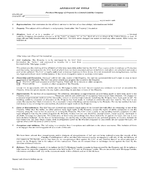 Title Affidavit  Form