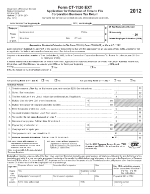 Ct Corporate Extension Form
