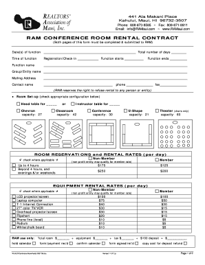 Event Rental Contract Template  Form