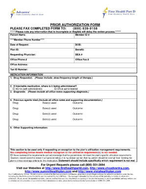Coventry Medicare Prior Authorization Form