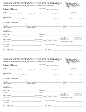 Embarkation Form