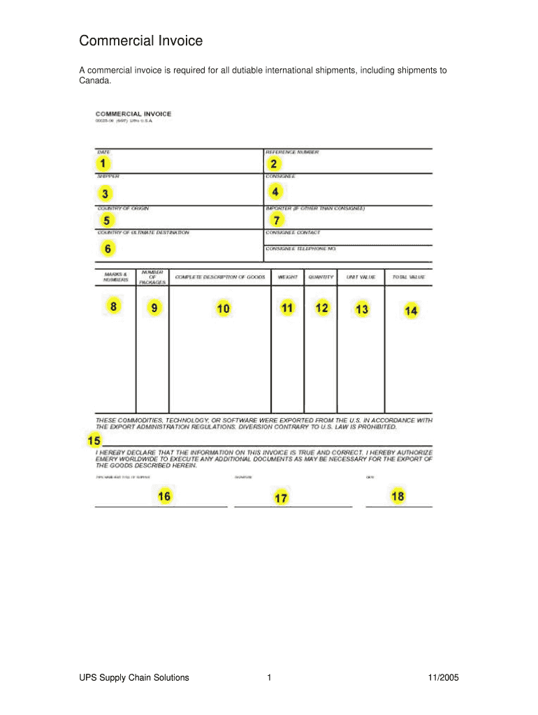 Ups Proforma Invoice