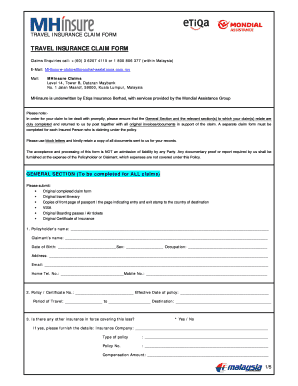 Mhinsure Claim Form