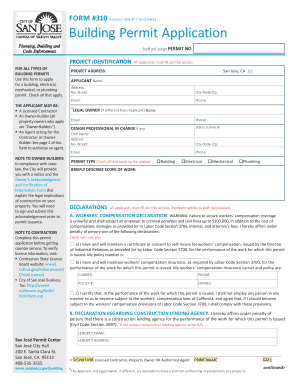 Building Permit Card  Form