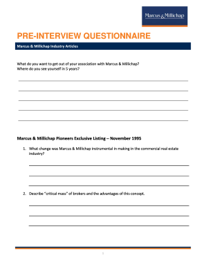 Pre Interview Questions Revised 06 21 16  Form