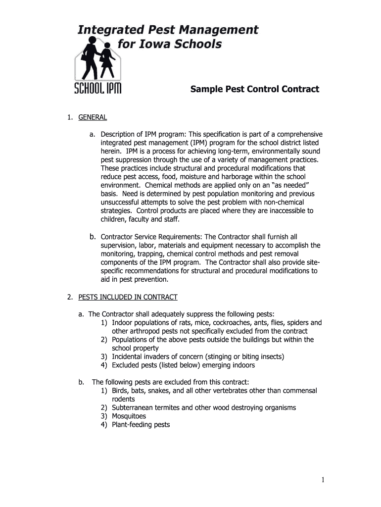 Pest Control Proposal Sample PDF  Form