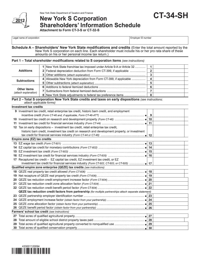  Ct 34 Sh Form 2012