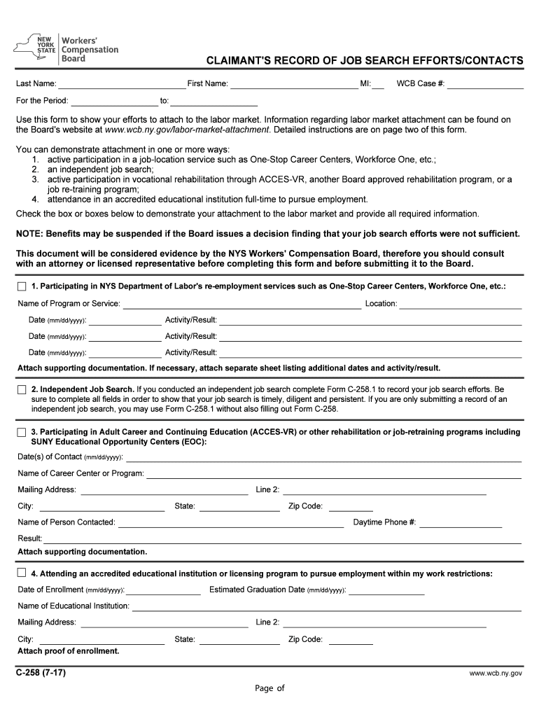 C258 1 Form