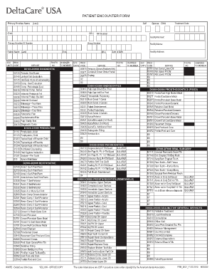 PATIENT ENCOUNTER FORM Delta Dental Insurance