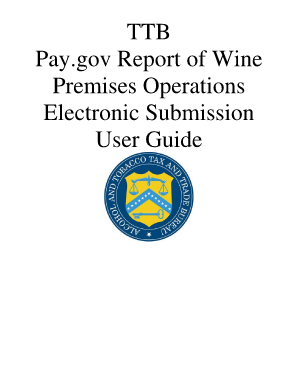 Ttb Report of Wine Premises Operations Instructions Form