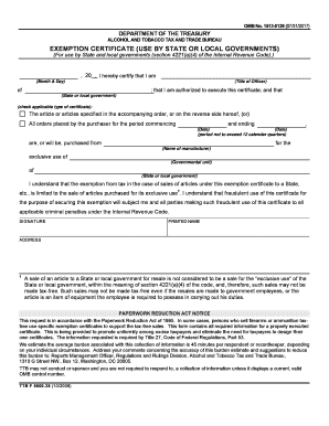 TTB F 5600 35 Ttb  Form