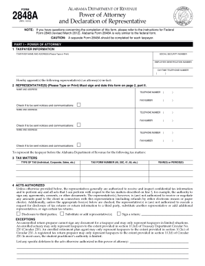  Alabama Form 2848a 2015