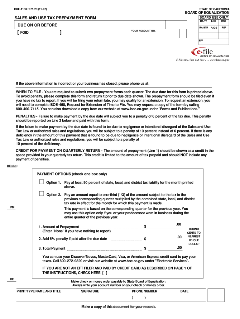  Boe 1150 Rev2811 07  Form 2007