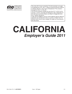  Ca Edd De9c PDF Form 2011