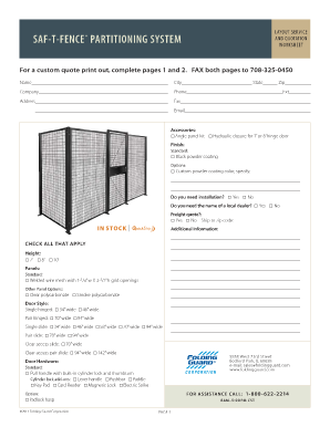 Fence Estimate Template  Form