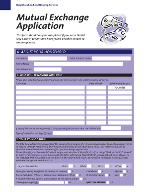 Bristol City Council Exchange  Form