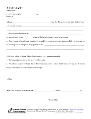 Illinois Affidavit Form