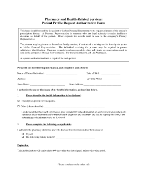 Patient Profile Request Auth Form Giant