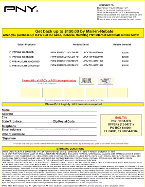 Rebate Form Template