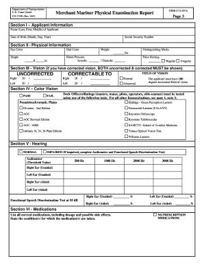 Merchant Mariner Physical Form