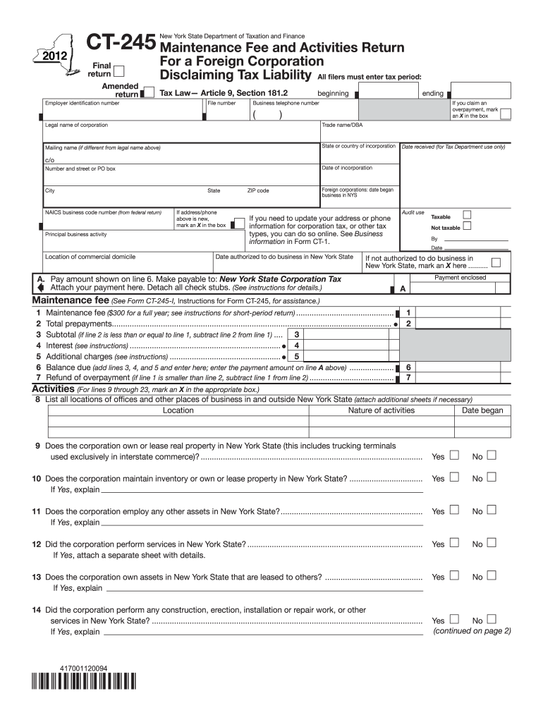 Get and Sign Ct 245 Form 2004