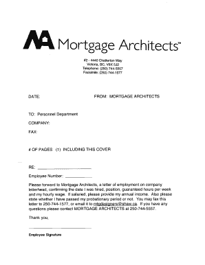 Sample Remote Work Letter for Mortgage  Form