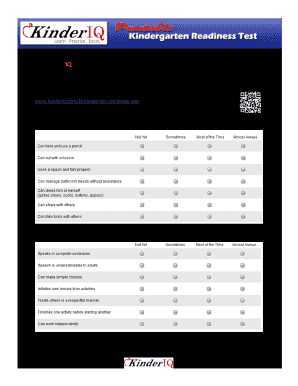 Kinderiq  Form