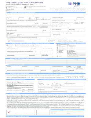  Pnb Credit Card Application Form PDF 2016