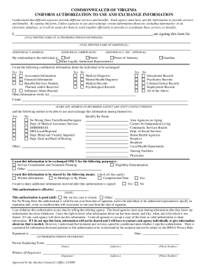  Virginia Authorization Form 2008-2024