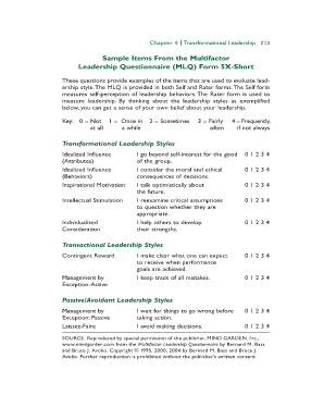 Transformational Leadership Questionnaire PDF