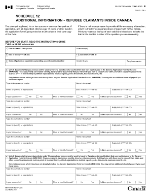  Imm 0008 Schedule 12 Form 2012