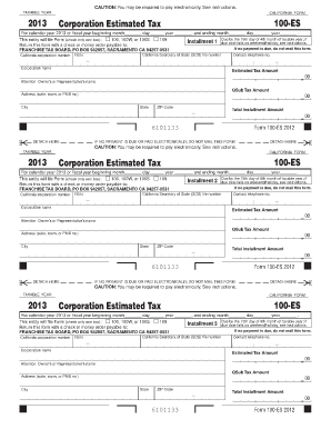 California Form 100 Instructions