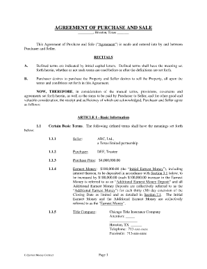 Purchase Agreement Form