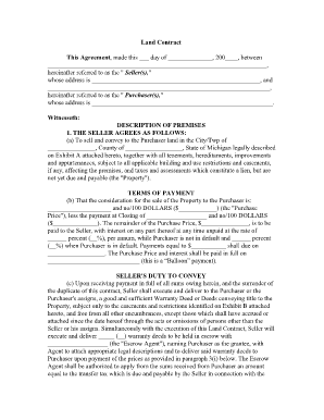 Calhoun County Bar Land Contract Form