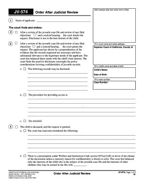 California Jv 574  Form