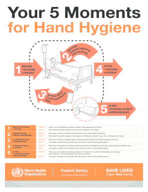 Your 5 Moments for Hand Hygiene in  Form