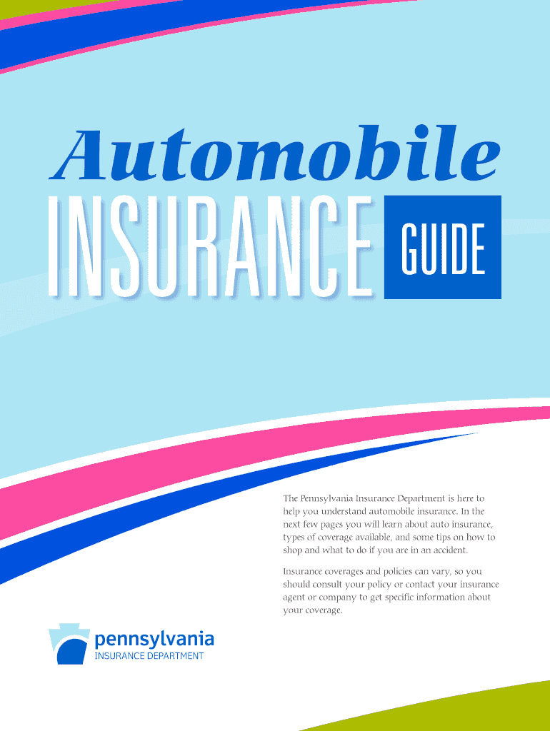 The Pennsylvania Insurance Department is Here to Help You Form
