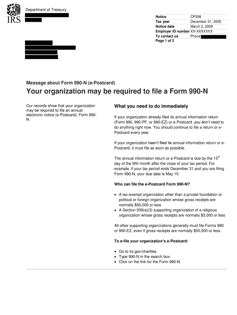 299 Tax Form