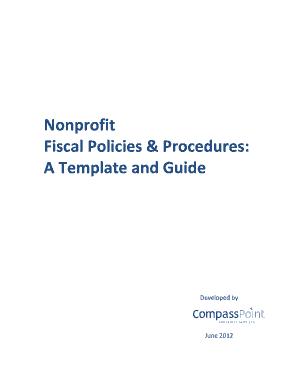 Nonprofit Operations Manual Template  Form