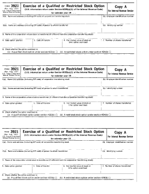 Fillable Form 3921