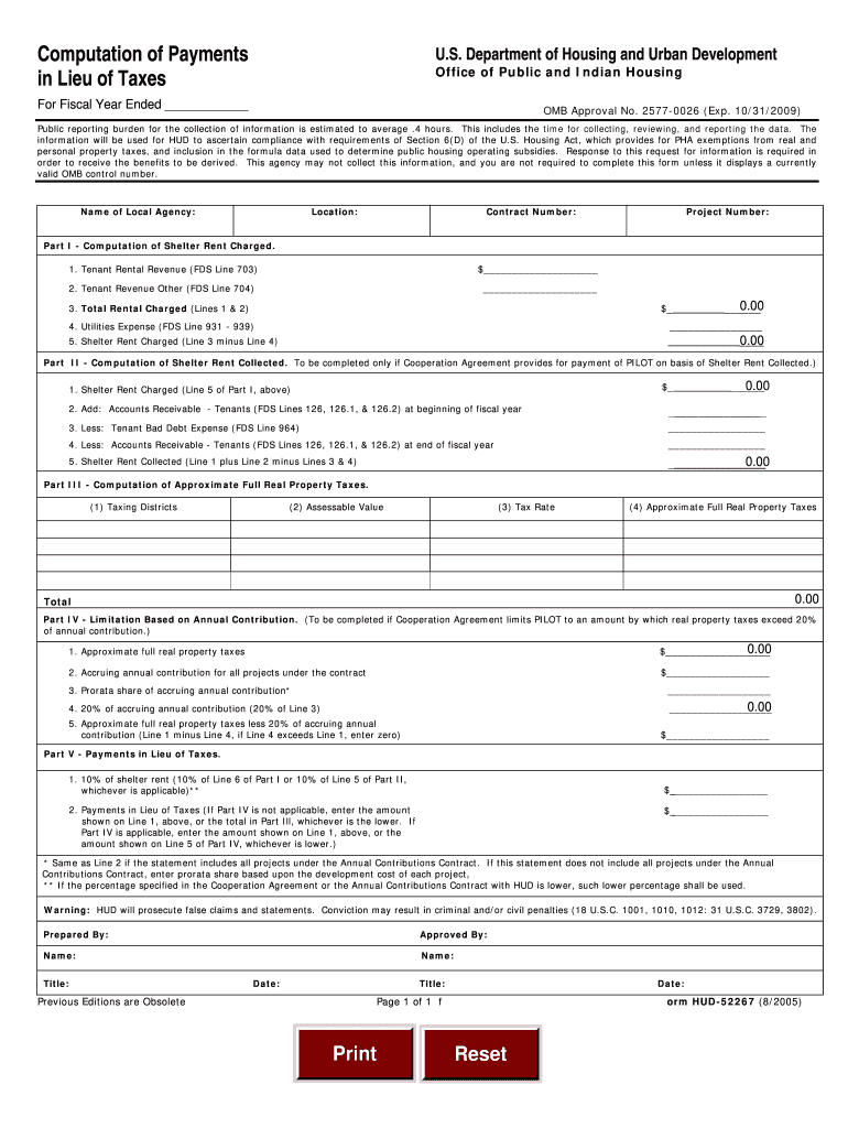  Hud Form 52267 2005-2024