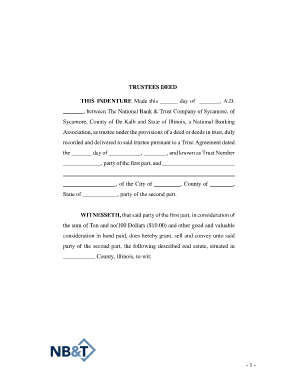 Trustee Deed  Form