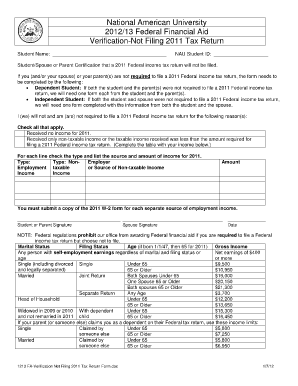 What is a Non Tax Filer Statement  Form