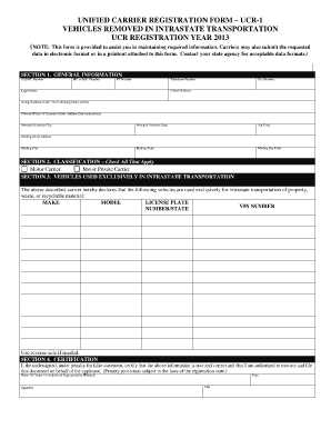  Fillable Ucr 1form 2013