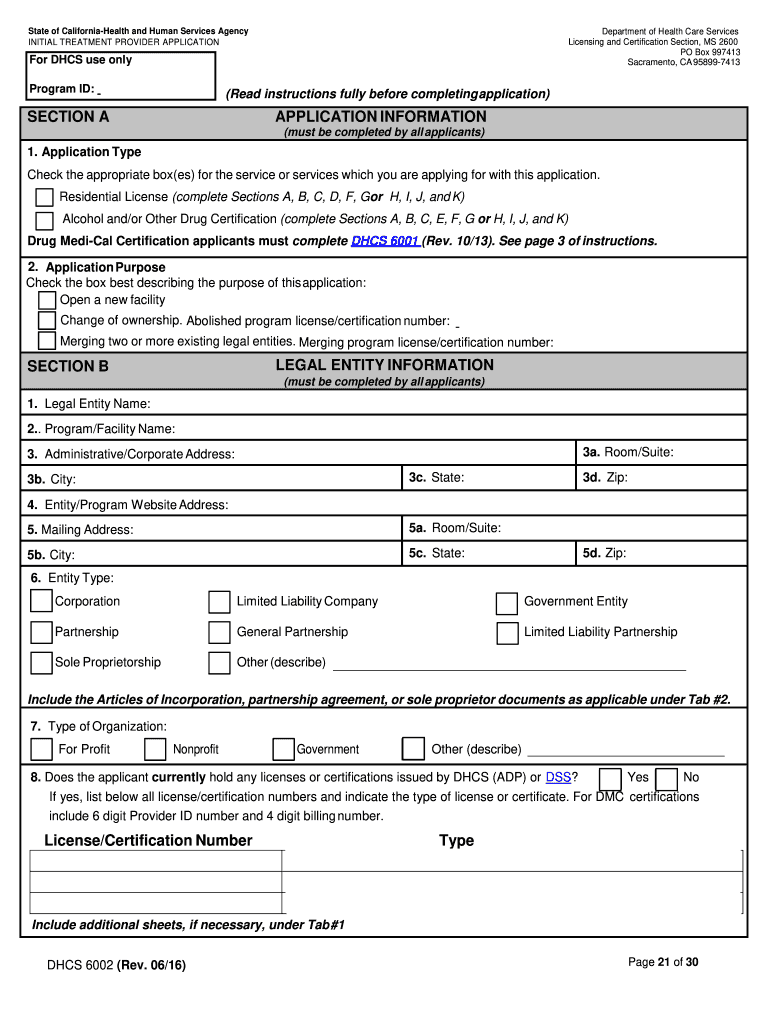  Dhcs 6002 2016-2024