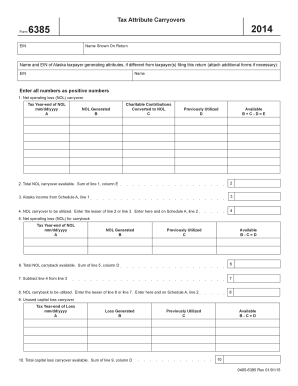 Get and Sign Tax Attribute Carryovers Tax Alaska 2020-2022 Form