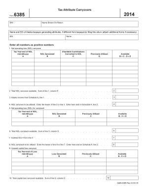  Tax Attribute Carryovers Tax Alaska 2020