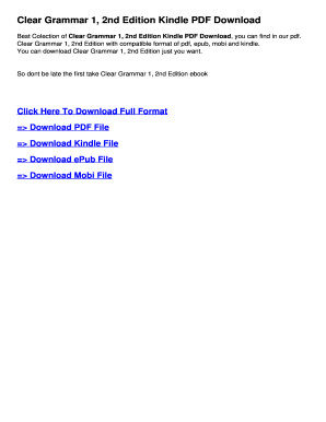 Clear Grammar 1 PDF Download  Form