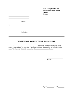  Notice of Voluntary Dismissal Sample 2000