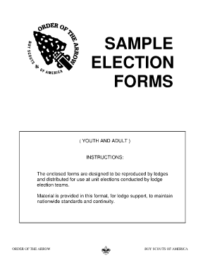 Oa Election Ballot  Form